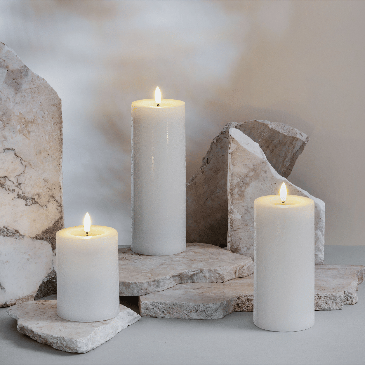 Moods & More LED stompkaars Rock Smeltbad-effect Wit – 7,4x15 cm