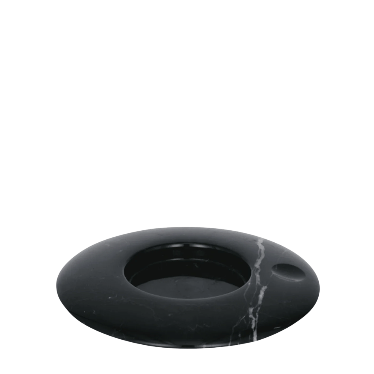 Chamber candlestick for pillar candle, Black, 11.6x2 cm
