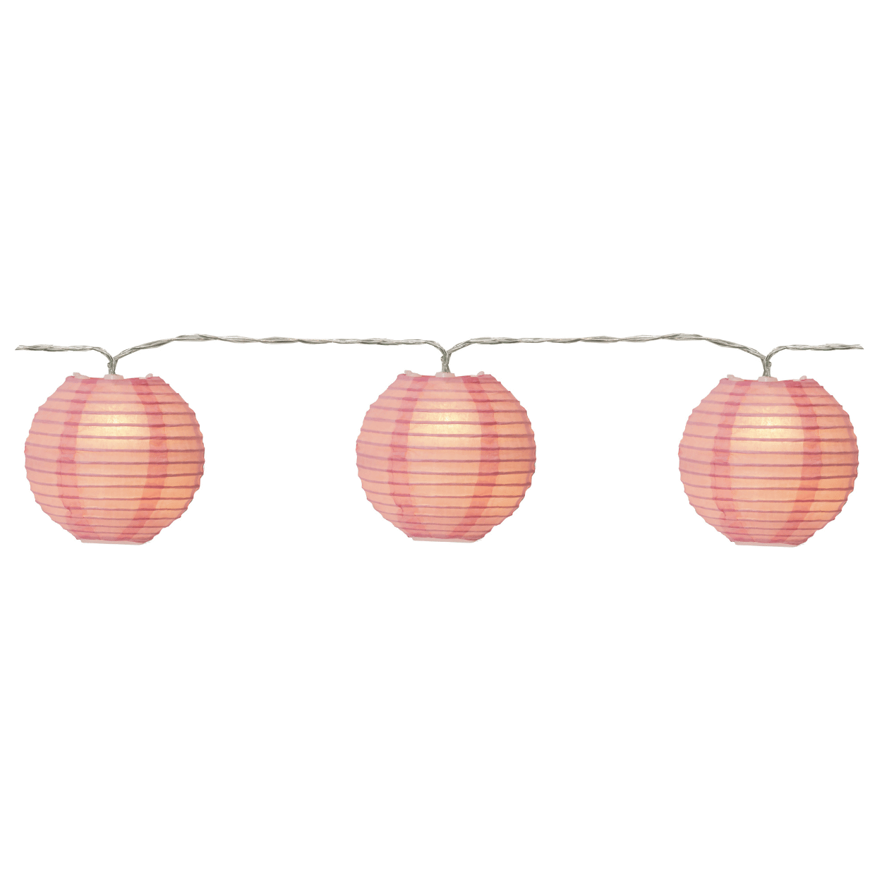 LED Light String – Festival – Pink Paper Lanterns – Indoor – 10 Lights