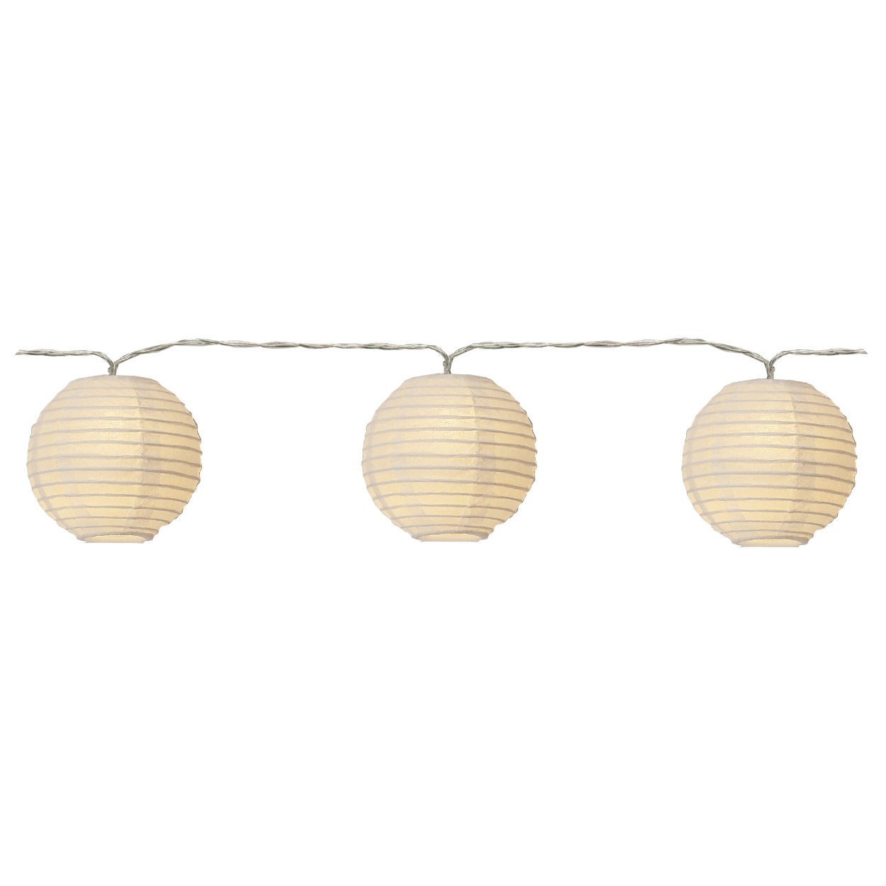 LED Light String – Festival – White Paper Lanterns – Indoor – 10 Lights