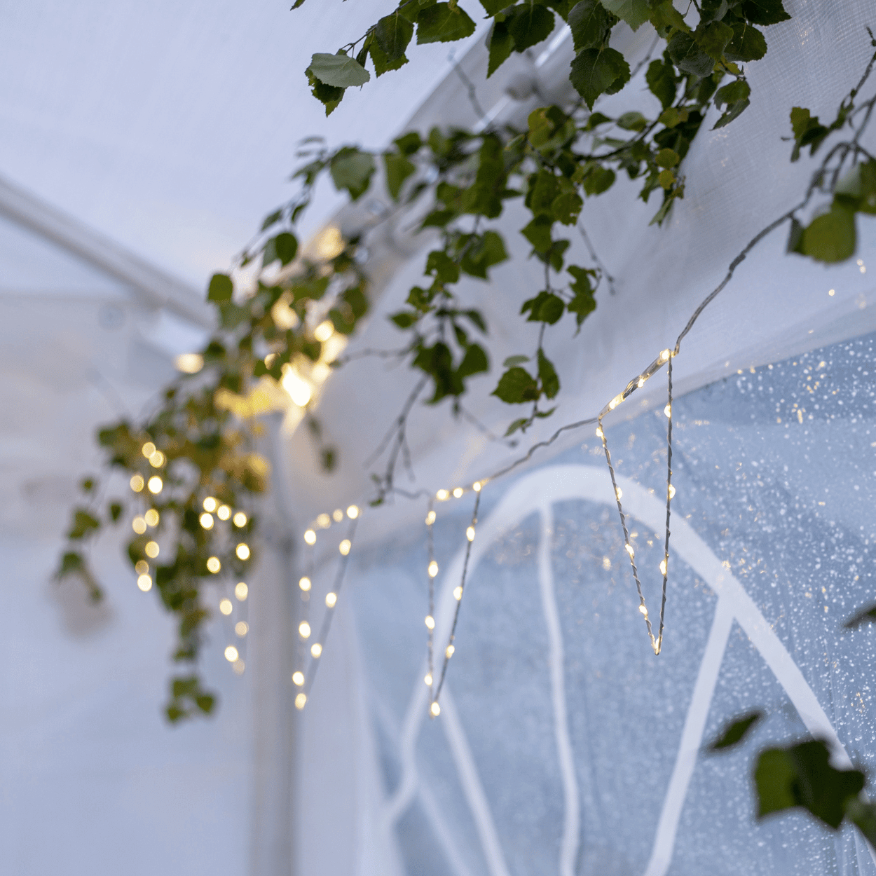 LED Lichtsnoer – Penny – Zilveren Vlaggetjes – Buiten – 8 Lampjes