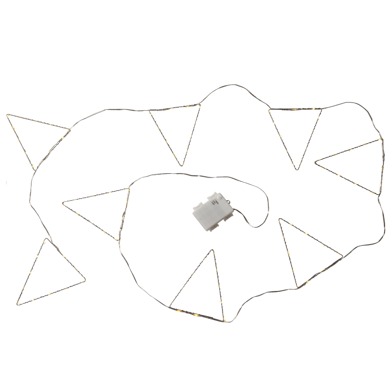 LED Lichtsnoer – Penny – Zilveren Vlaggetjes – Buiten – 8 Lampjes