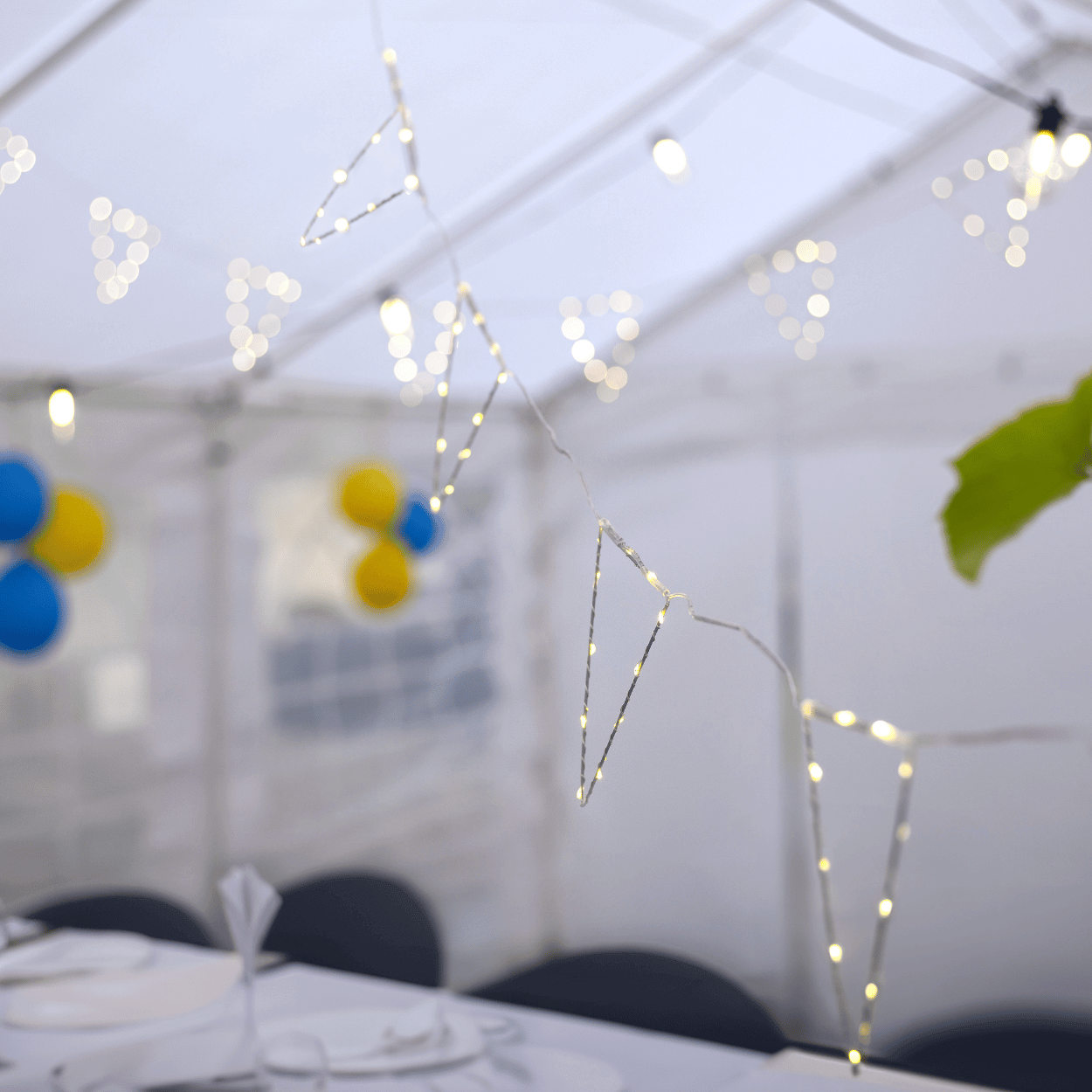 LED Lichtsnoer – Penny – Zilveren Vlaggetjes – Buiten – 8 Lampjes