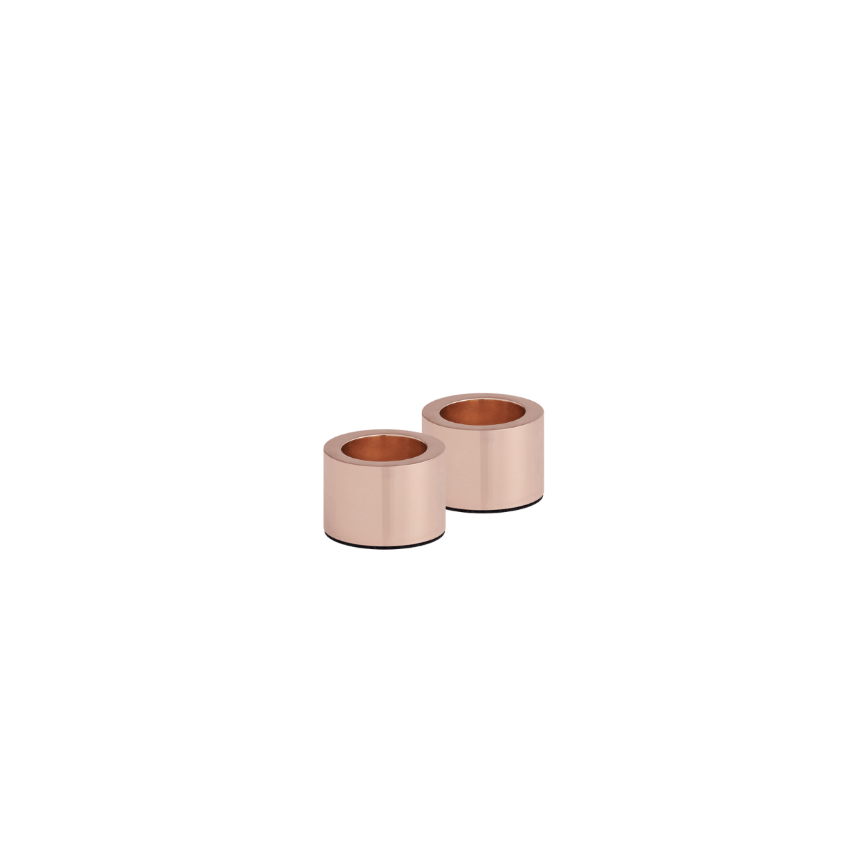 Light kandelaar voor dinerkaars, Rose Gold, 2 stuks, 3,25x2,32 cm