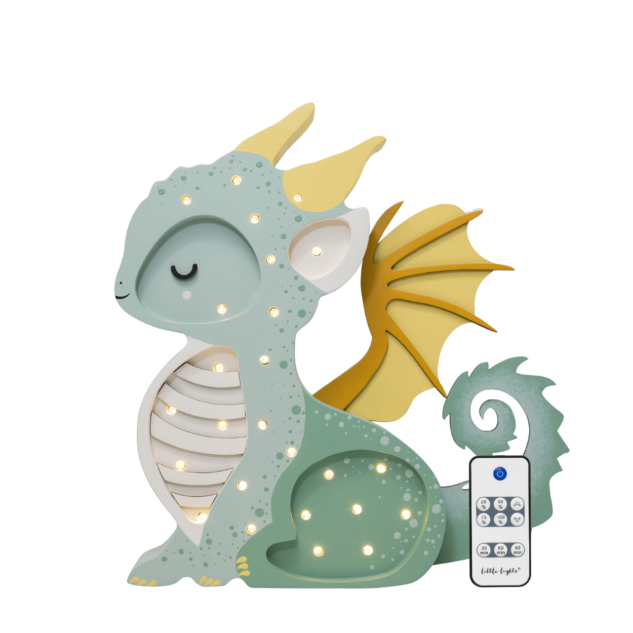 Little Lights Baby Dragon Lampe – Jägergrün