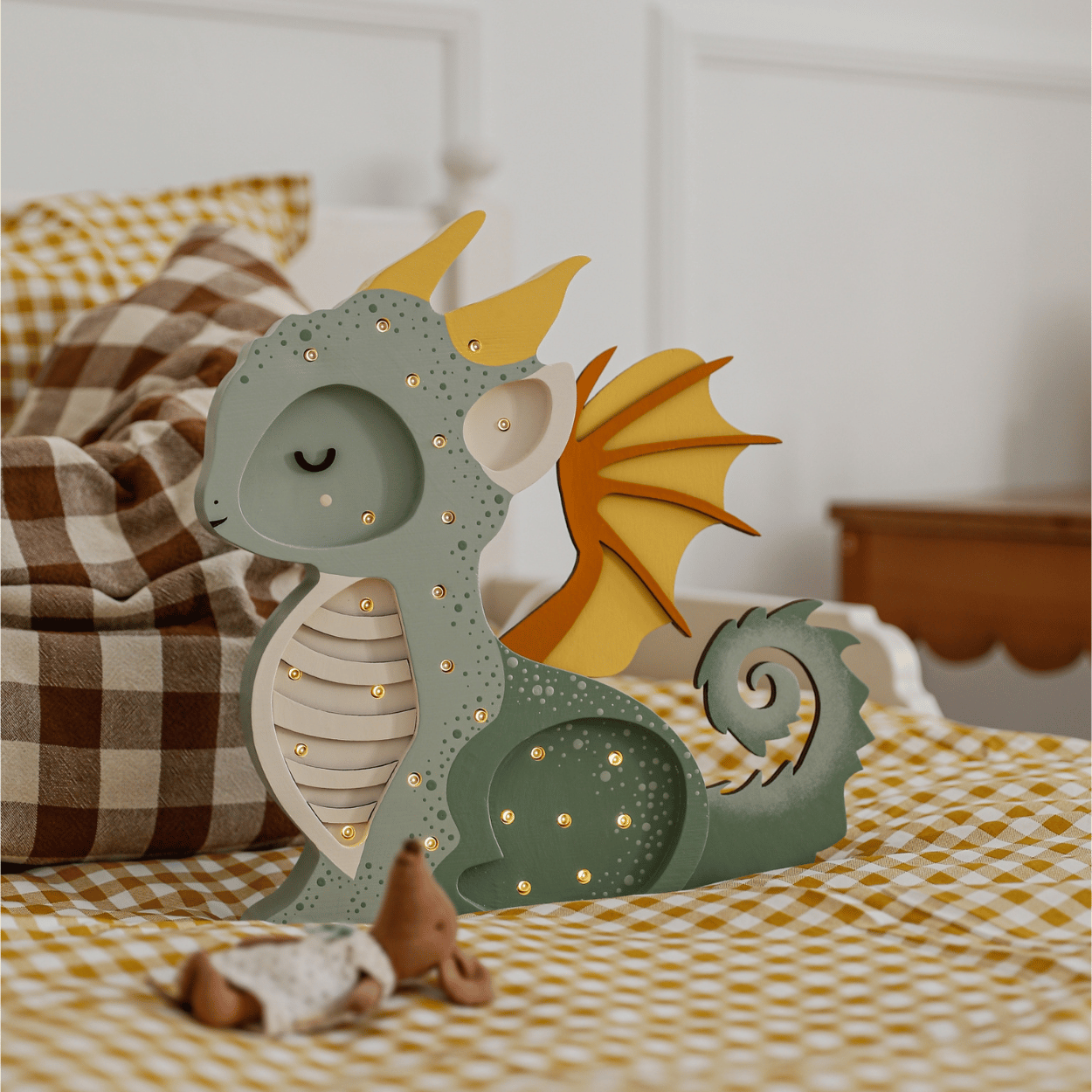 Little Lights Baby Dragon Lampe – Jägergrün