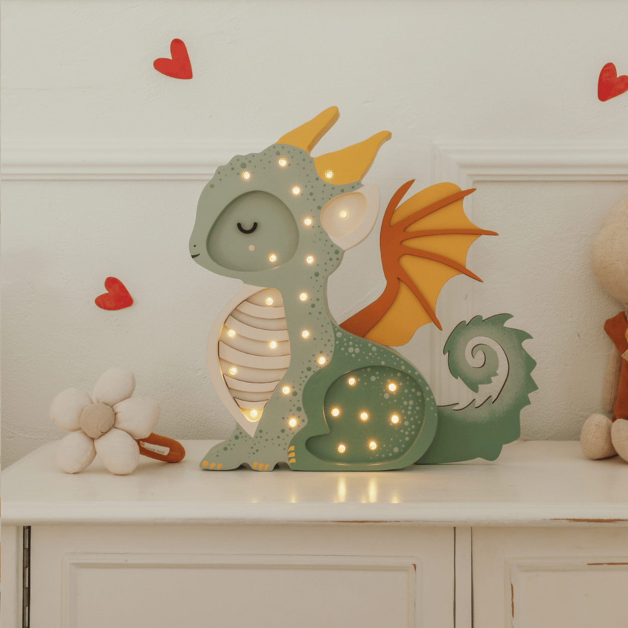 Little Lights Baby Dragon Lampe – Jägergrün