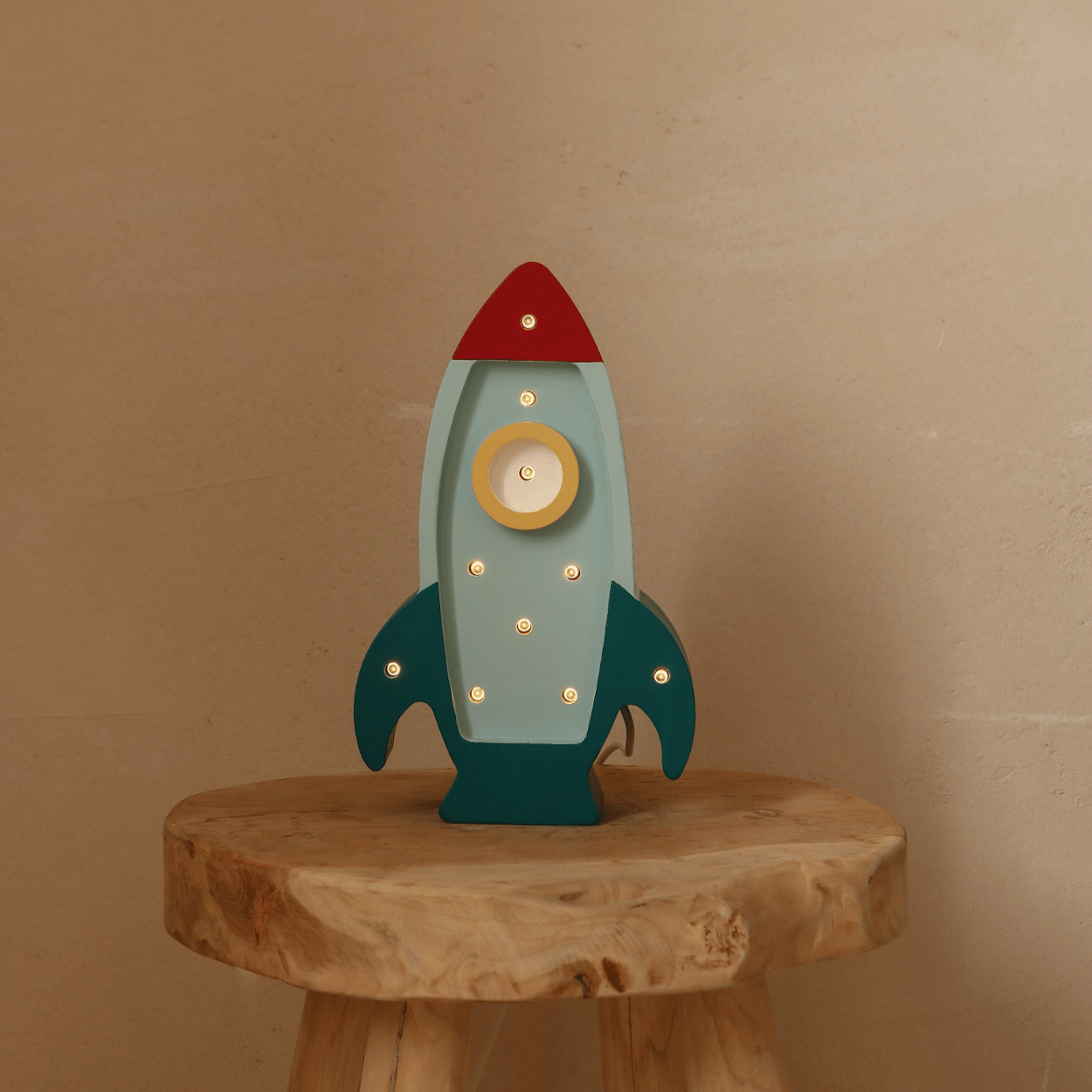 Little Lights Rocket Minilampe – Retro Blau