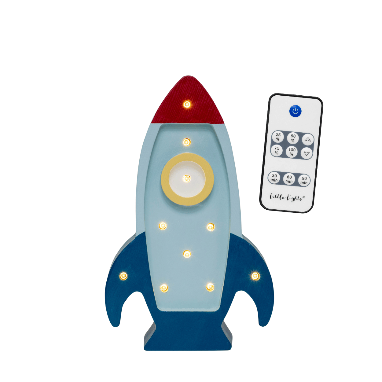 Little Lights Rocket Minilampe – Retro Blau