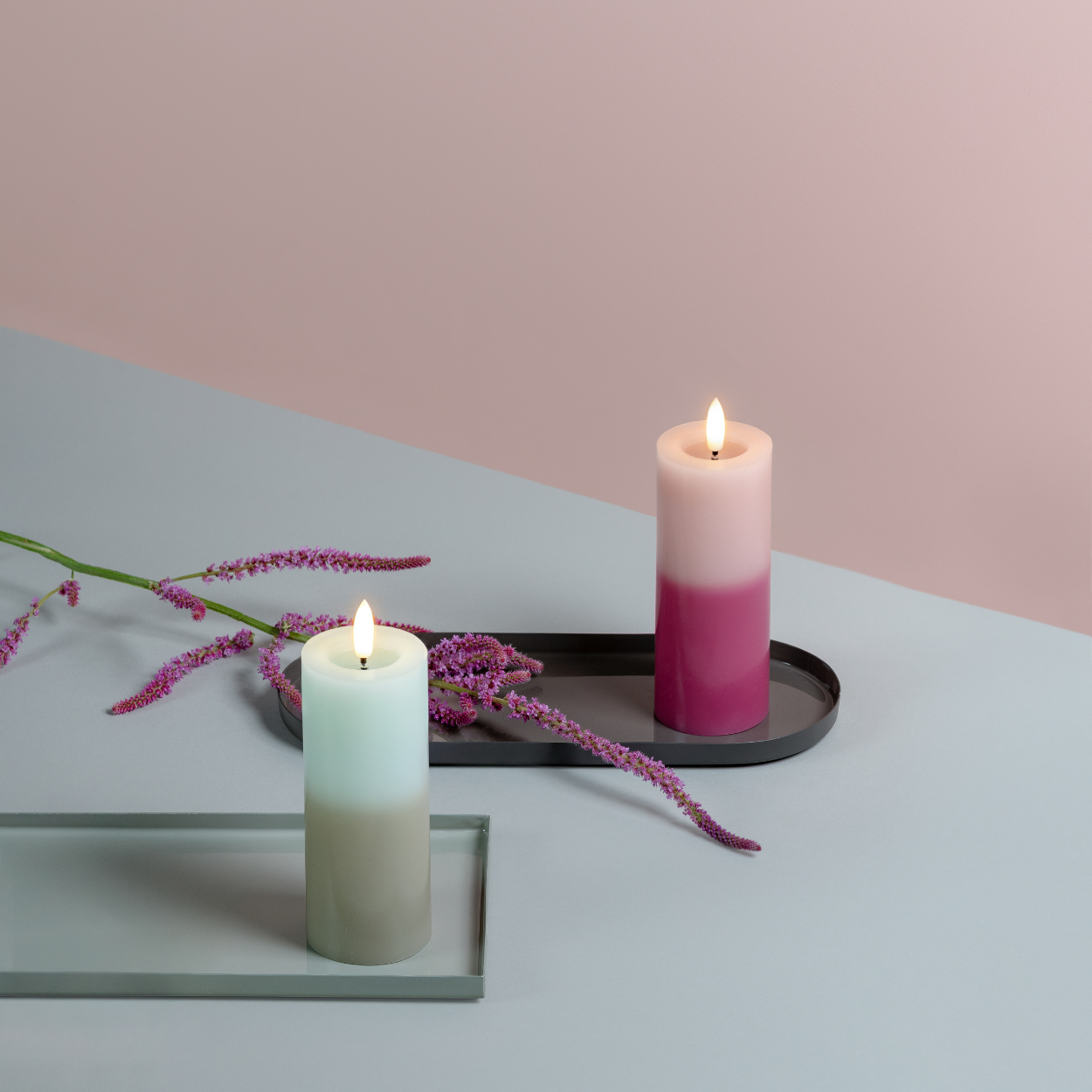 Moods & More LED Stompkaars – Silk Melted – Multi-colour Roze – 49x125 mm