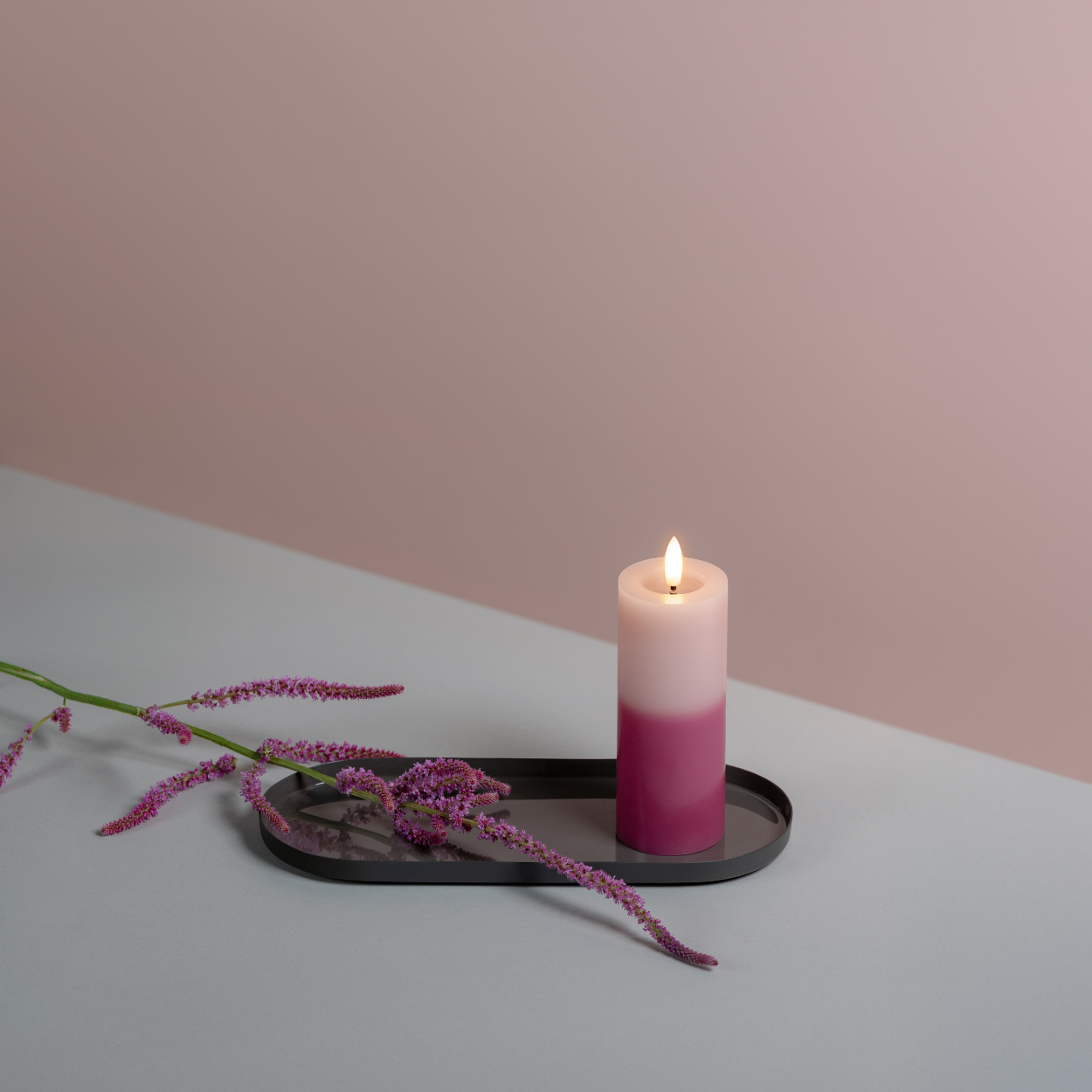 Moods & More LED Stompkaars – Silk Melted – Multi-colour Roze – 49x125 mm