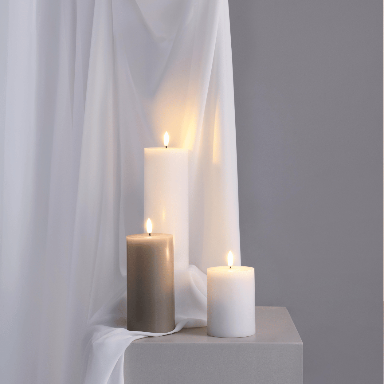 Moods & More LED stompkaars Silk Sand – 7,4x15 cm