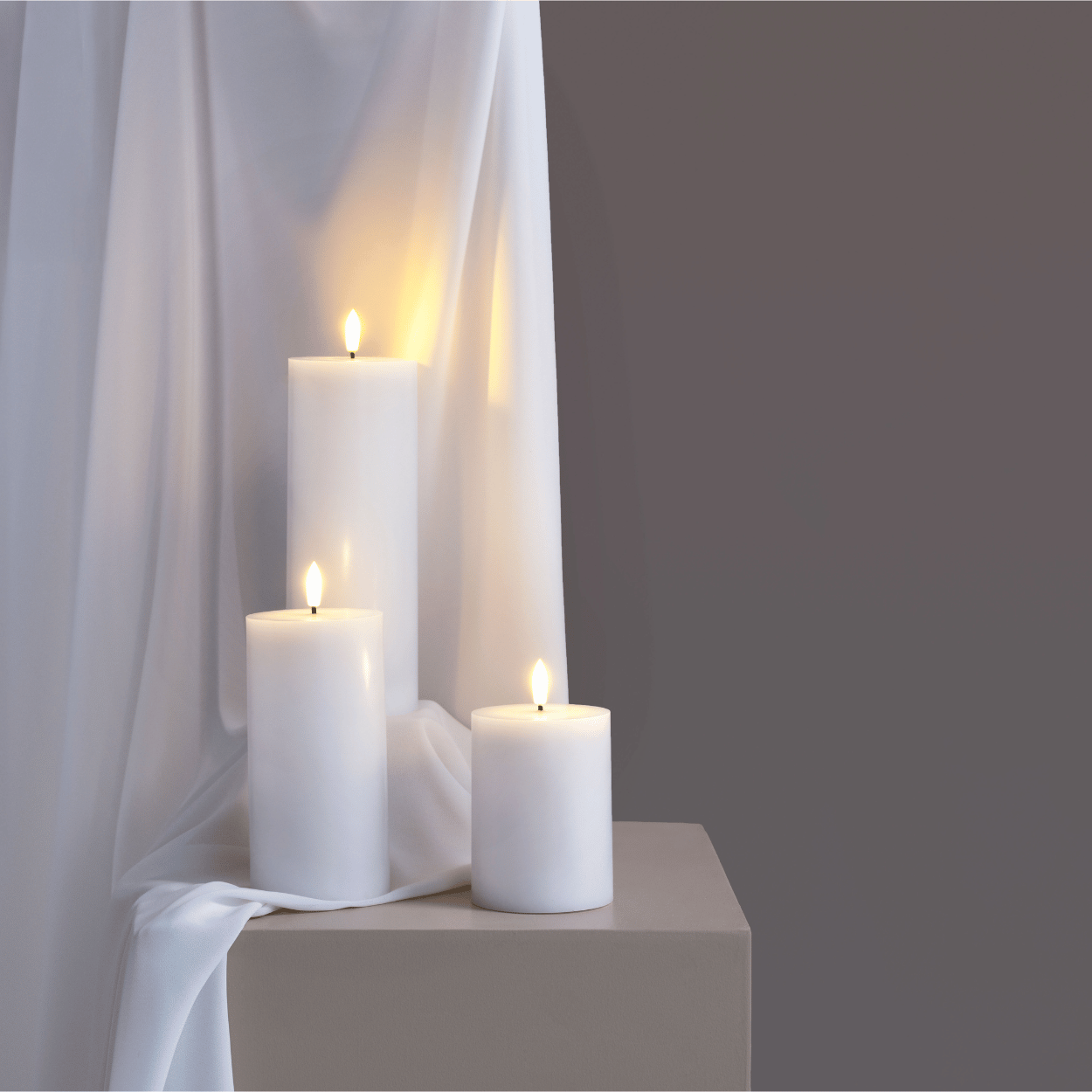 Moods & More LED stompkaars Silk Wit – 7,4x10 cm