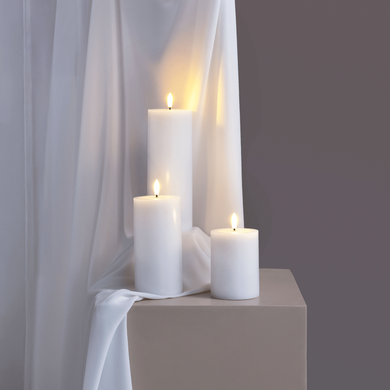 Moods & More LED stompkaars Silk Wit – 7,4x10 cm