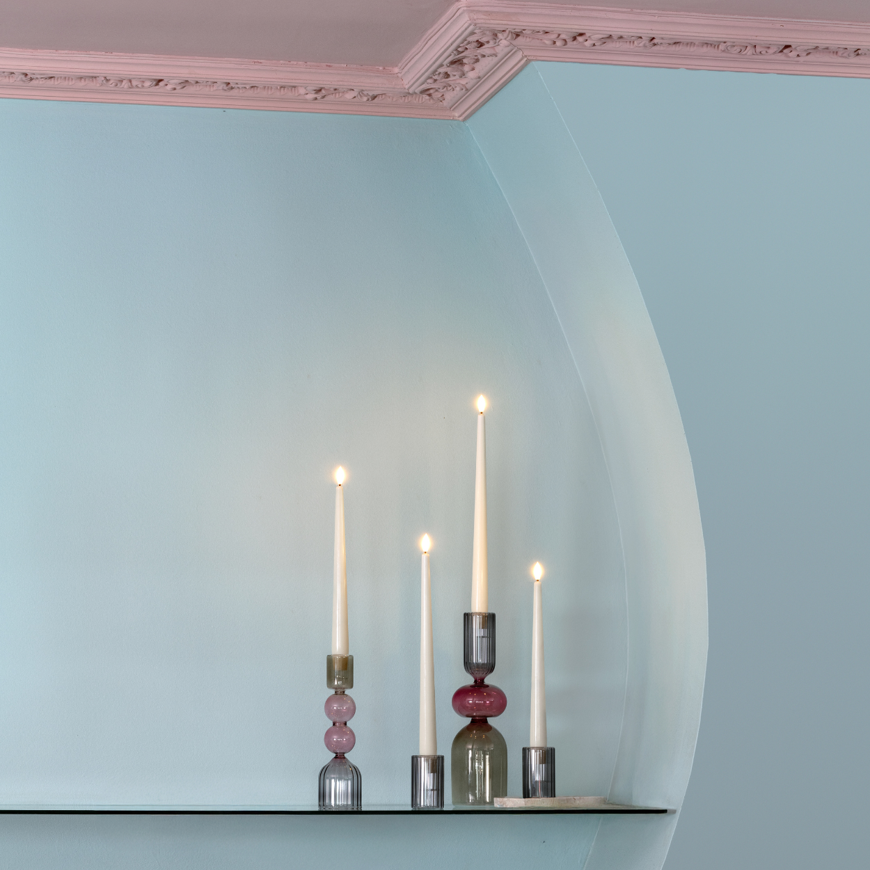 Moods & More Medelin Kandelaar – Medium – Multi-colour – 60x210 mm