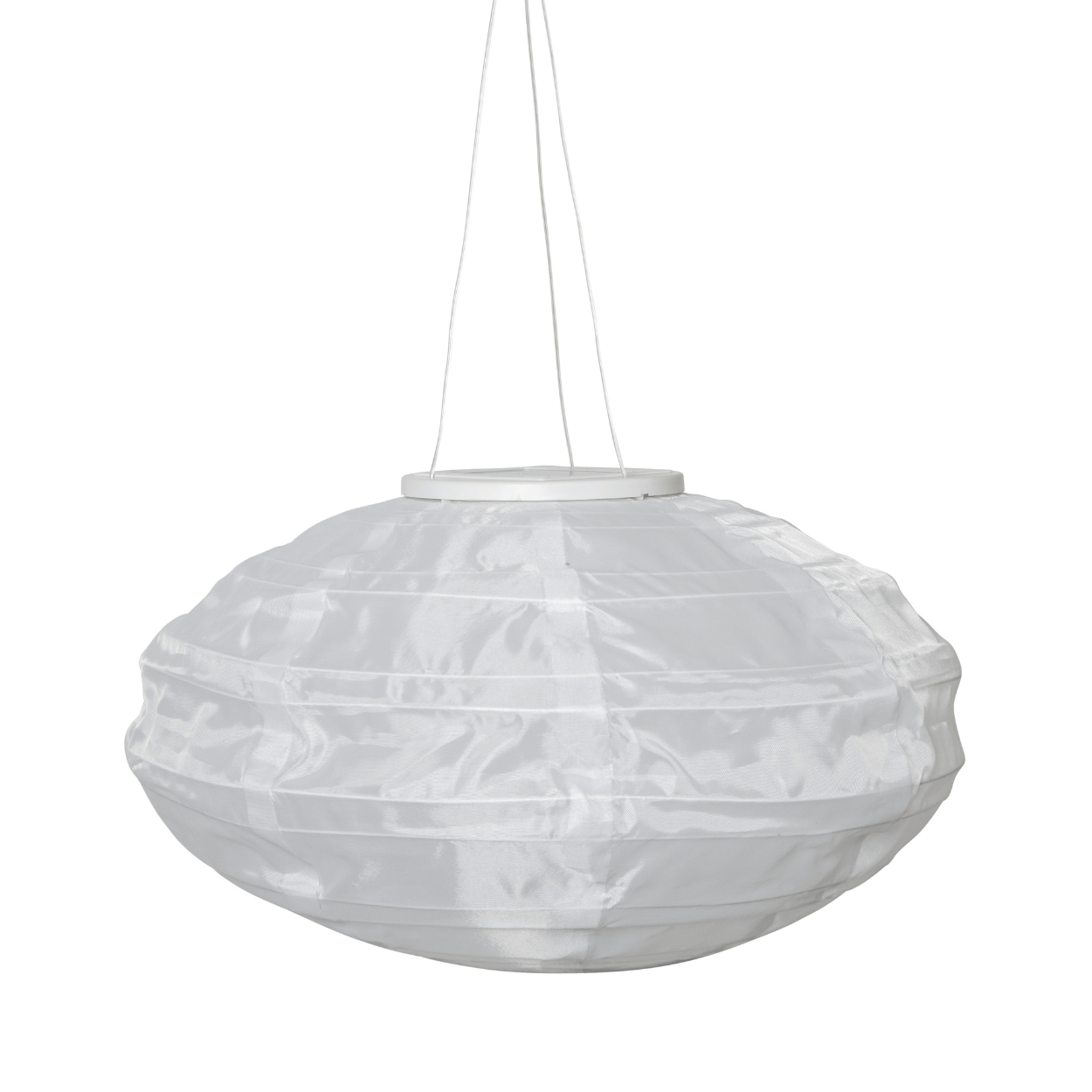 Solar Lampion – Ovaal Wit – Festival – Solar Tuinverlichting – 19x35 cm