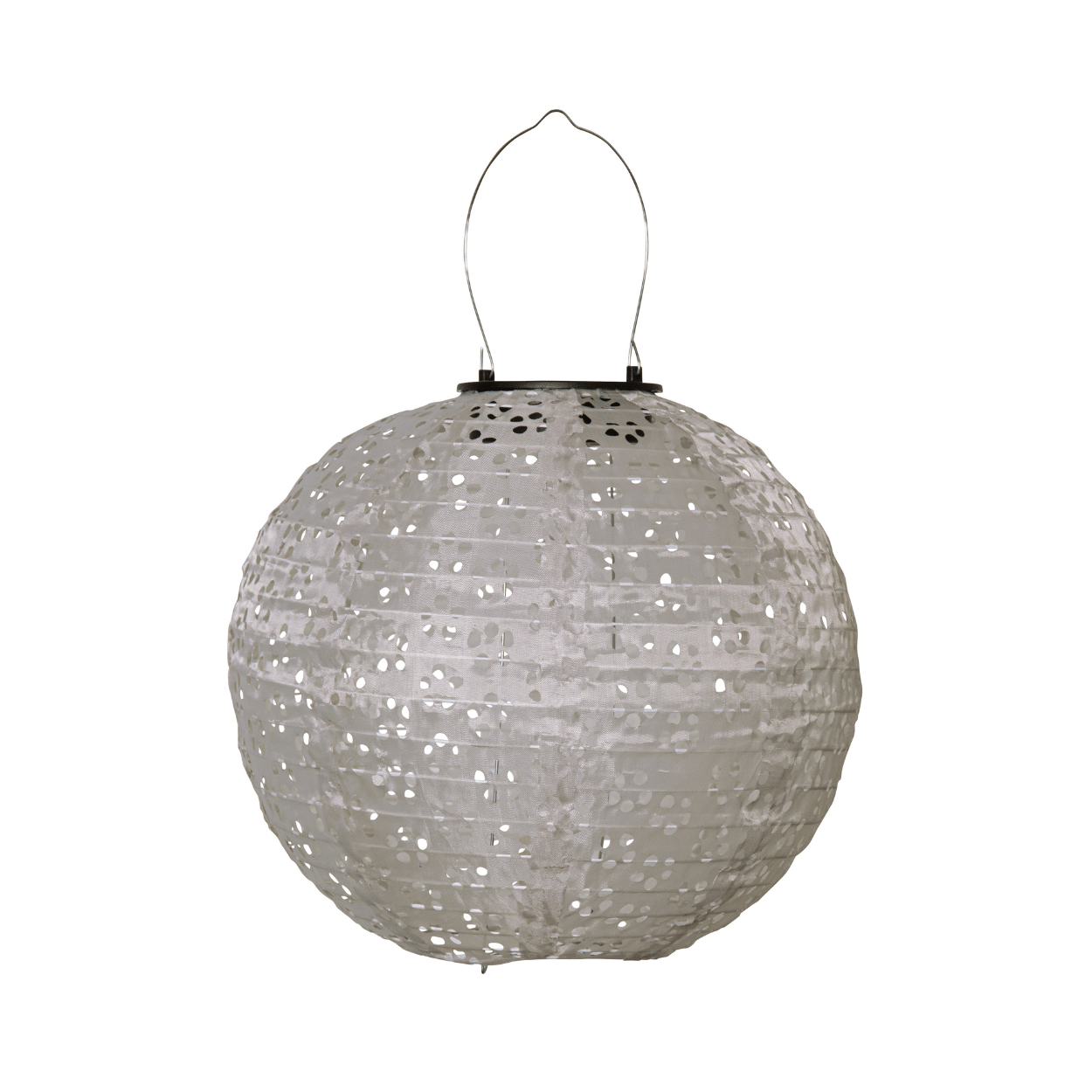 Solar Lampion – Rond Beige – Festival – Solar Tuinverlichting – 25x25 cm