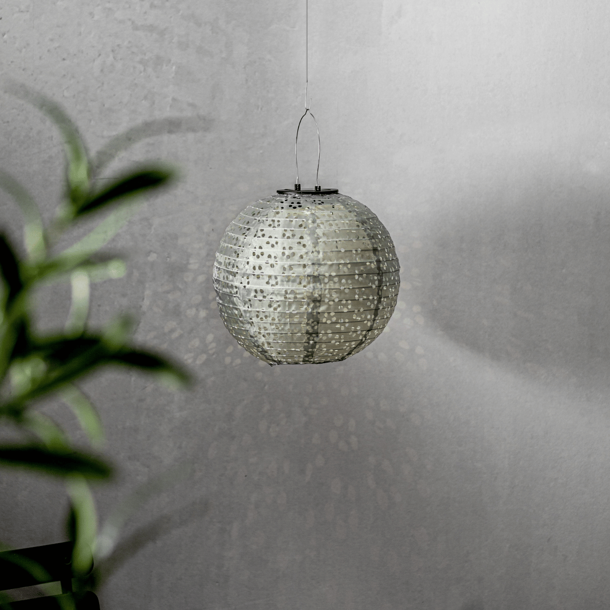 Solar Lampion – Rond Groen – Festival – Solar Tuinverlichting – 25x25 cm