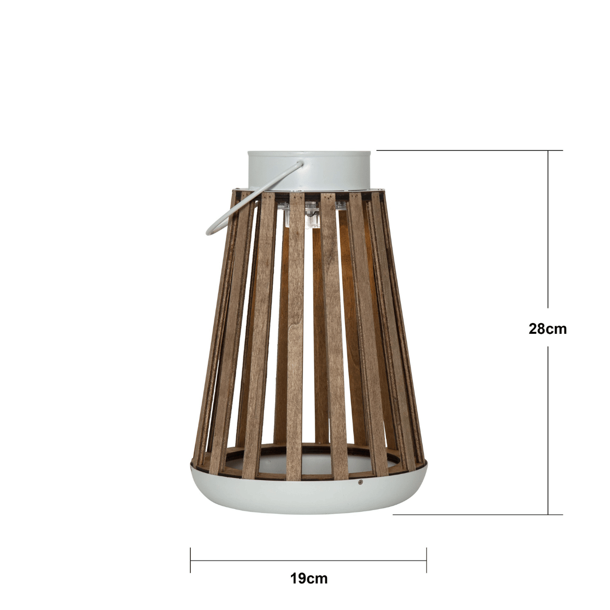 Solar Lantern Catania – White/Beige – 19x28 cm – Solar Garden Lighting