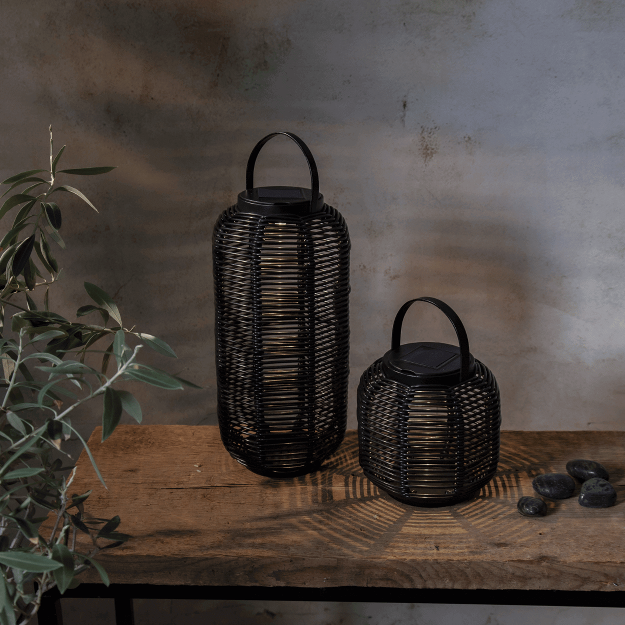 Solar Lantaarn Runda – Zwart – 15x15 cm – Solar Tuinverlichting