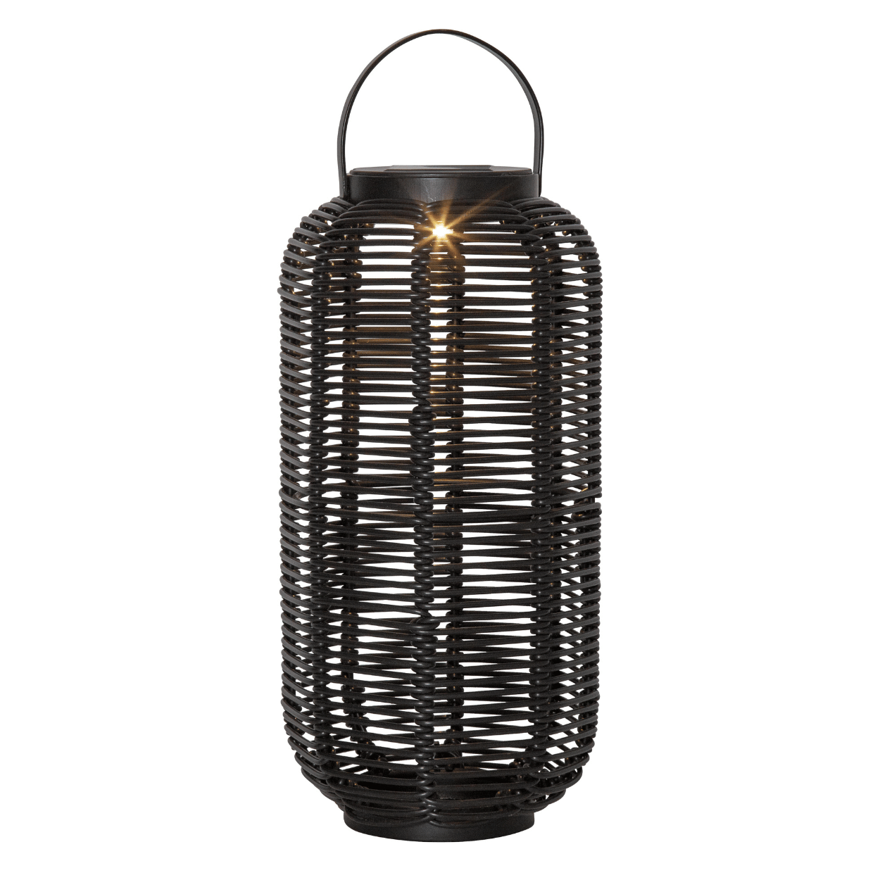 Solar Lantern Runda – Black – 15x30 cm – Solar Garden Lighting