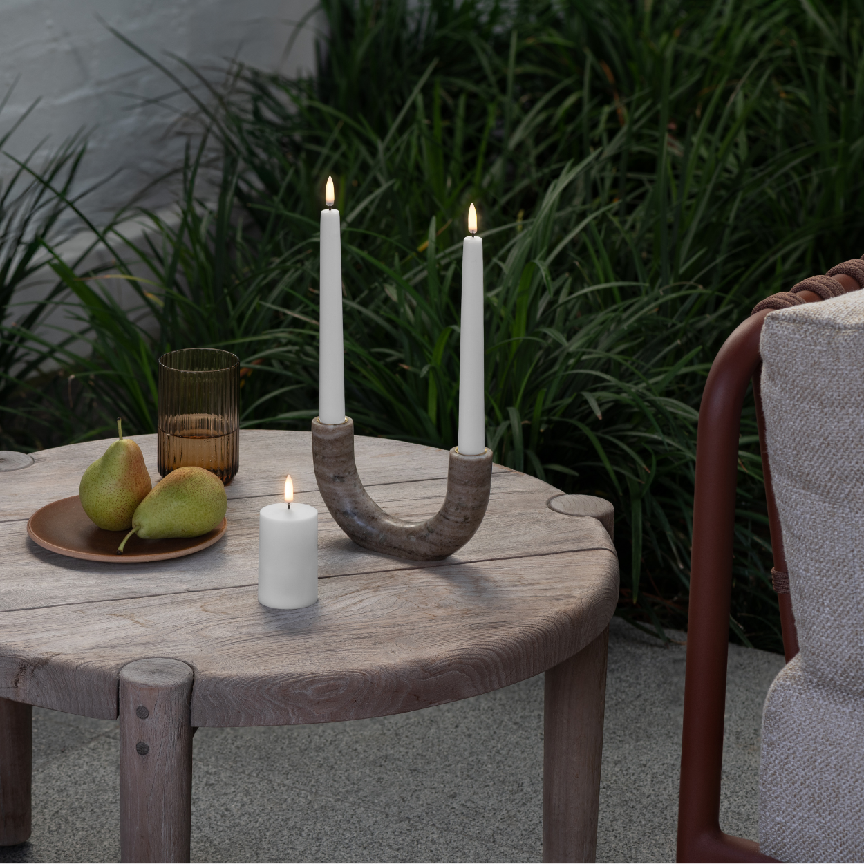 Uyuni Buiten LED Dinerkaars – Wit – 2 stuks – 2,3x25 cm