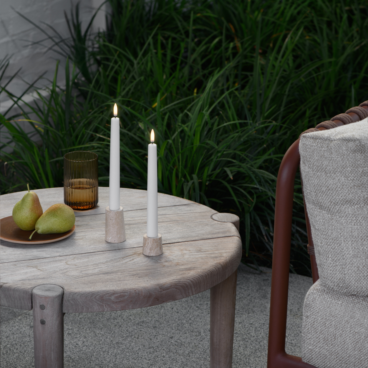 Uyuni Buiten LED Dinerkaars – Wit – 2 stuks – 2,3x25 cm