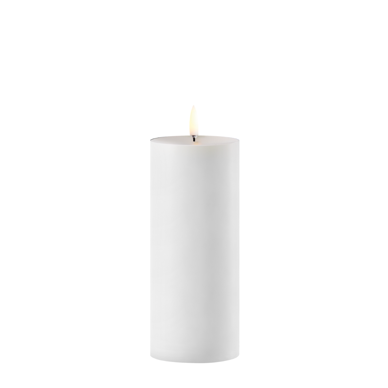 Uyuni Outdoor LED Maxi Pillar Candle – White – 12x30 cm