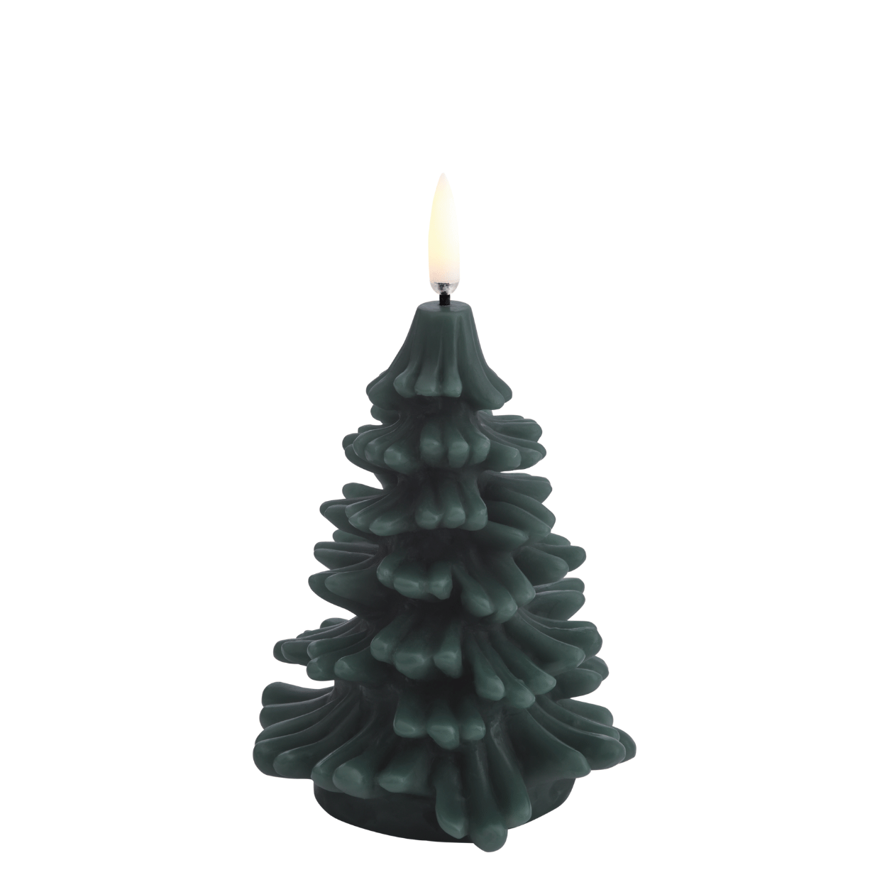 Uyuni LED Weihnachtsbaumkerze – Kieferngrün, 9x12 cm