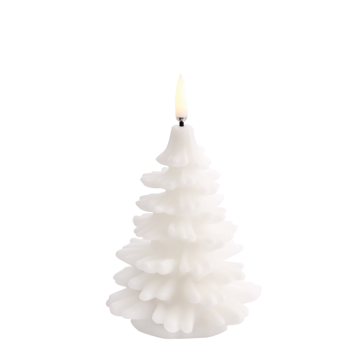 Uyuni LED Weihnachtsbaumkerze – Nordic White, 9x12 cm