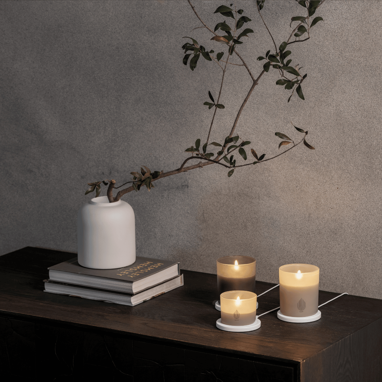 Uyuni LED Ladestation Rund, USB-C, Weiß, 10x10 cm