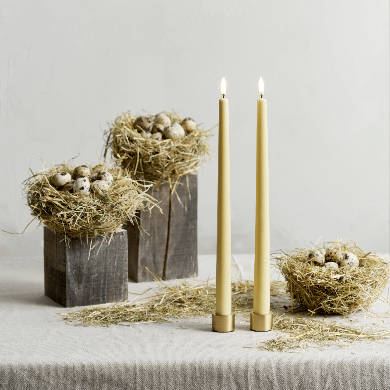 Uyuni LED dinerkaars, Wheat Yellow, Glad, 2 stuks, 2,3x25 cm