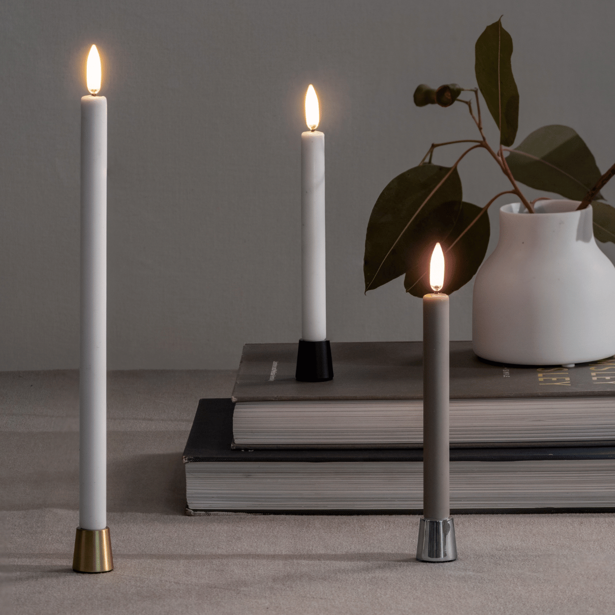 Uyuni LED mini dinerkaars – Nordic White – Glad – 2 stuks – 1,3x25 cm