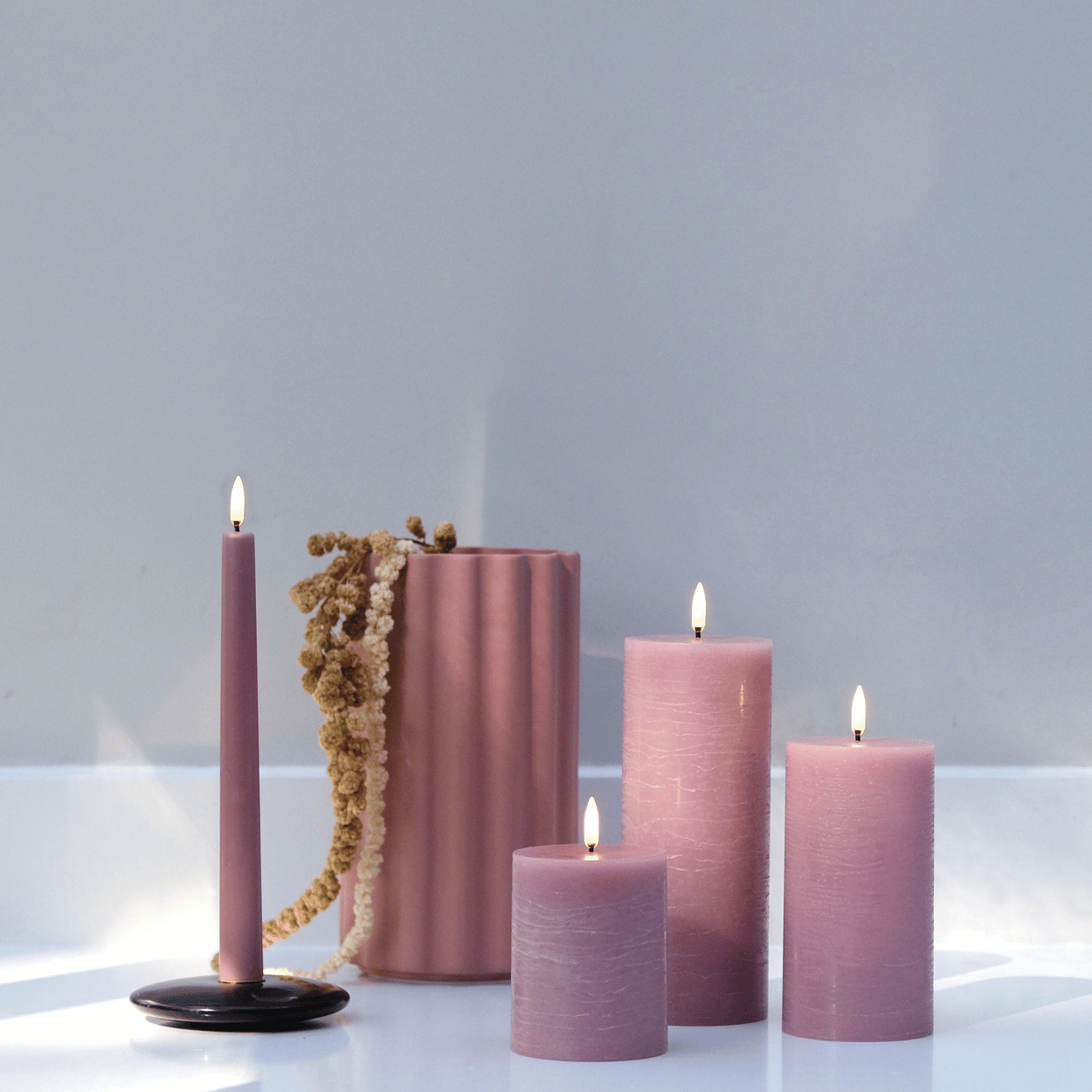 Uyuni LED Stompkaars, Dusty Roze, Rustiek, 7,8x20 cm