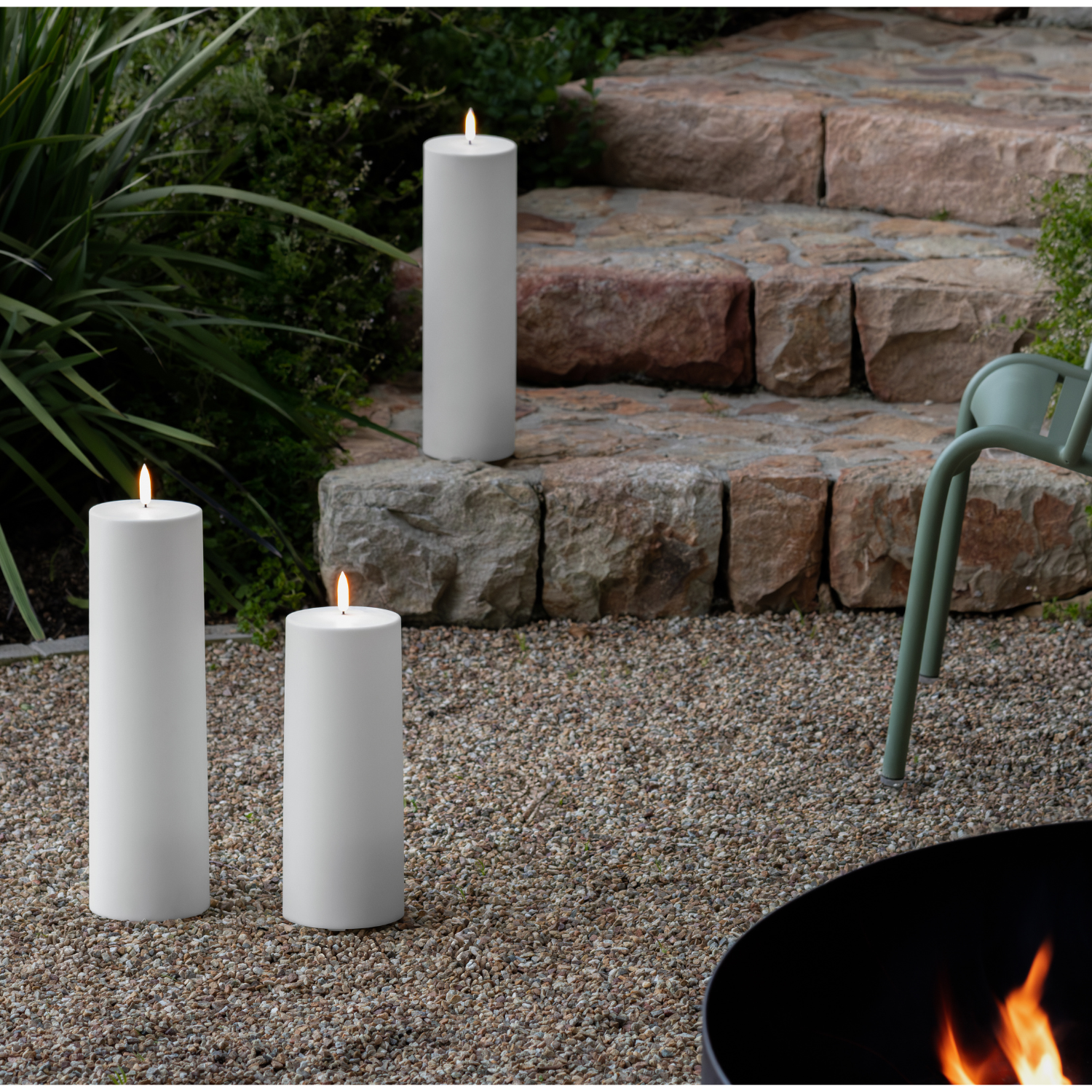 Uyuni Outdoor LED Maxi Stompkaars – Wit – Glad – 12x30 cm