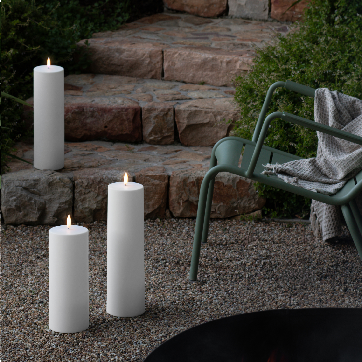 Uyuni Outdoor LED Maxi Stompkaars – Wit – Glad – 12x30 cm