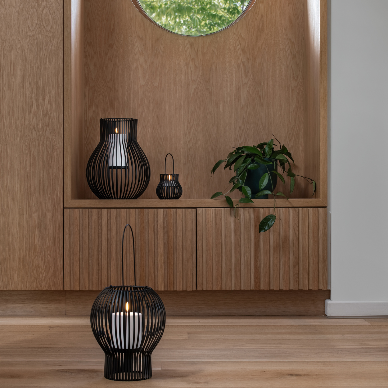 Uyuni UPSIDE DOWN Lantaarn – Outdoor – Large – Zwart – 28x35 cm