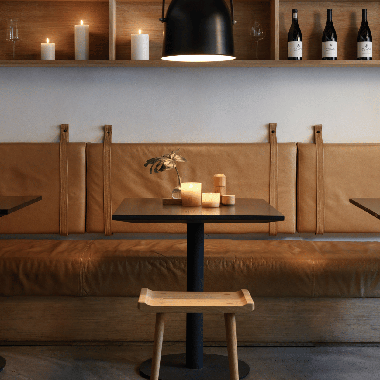 Uyuni Set mit 2 LED-Kerzen aus Glas – Sandstein – Ø 6 x H7 cm