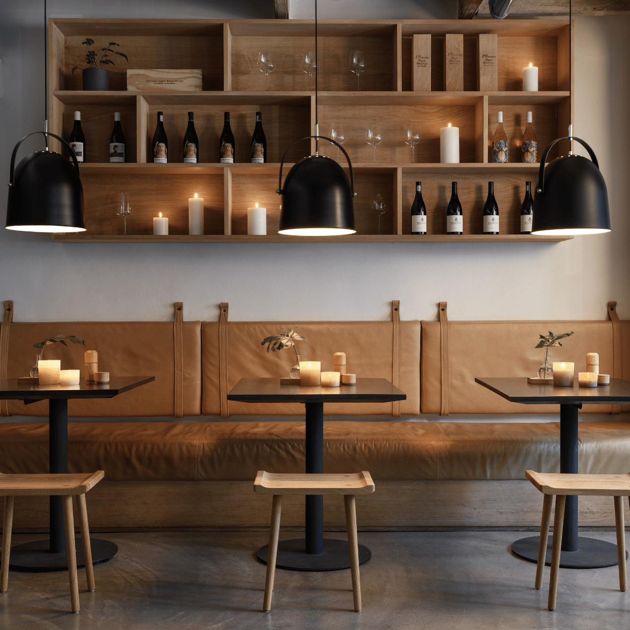 Uyuni Set mit 2 LED-Kerzen aus Glas – Sandstein – Ø 6 x H7 cm