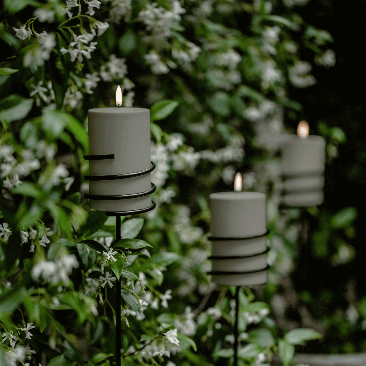 Uyuni Buiten LED stompkaars, Zandsteen, 7,8x12,7 cm