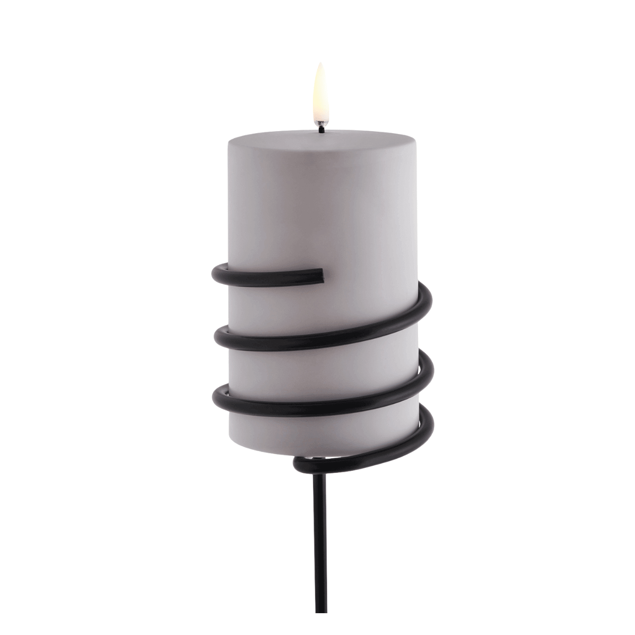 Uyuni Buiten LED stompkaars, Zandsteen, 7,8x12,7 cm