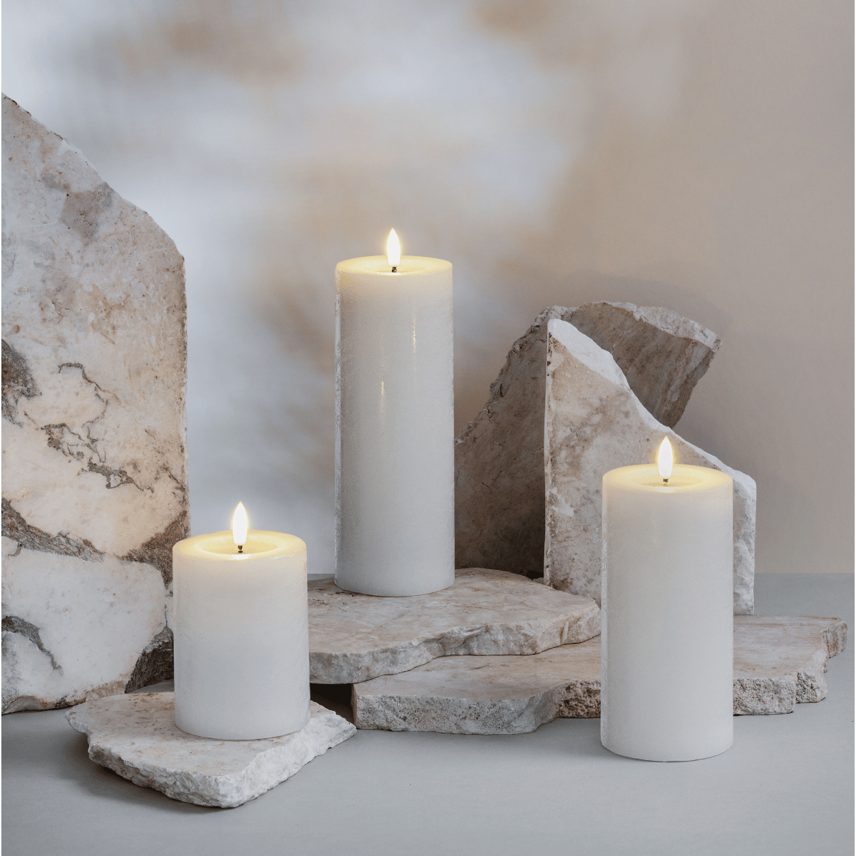 Moods & More LED stompkaars Rock Smeltbad-effect Wit – 7,4x15 cm