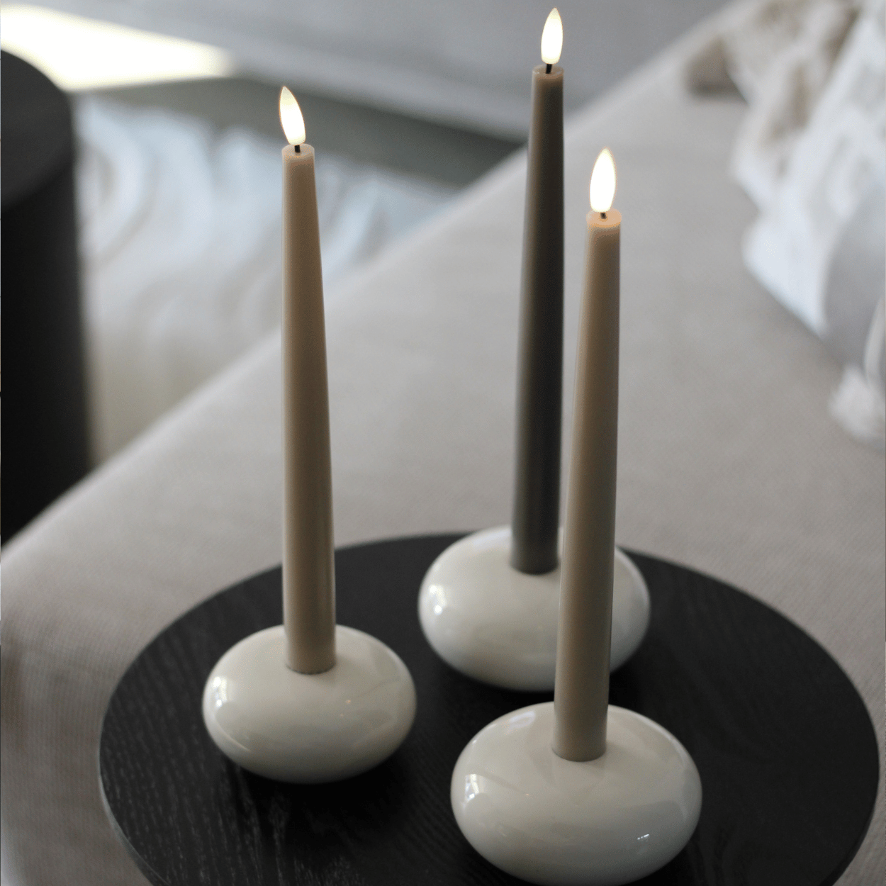 LED dinerkaarsen set, Mole, met Afstandsbediening, 2 stuks, 2,1x28,5 cm