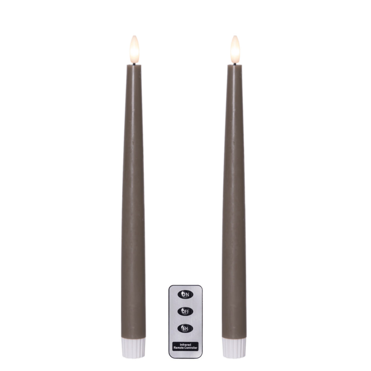 LED dinerkaarsen set, Mole, met Afstandsbediening, 2 stuks, 2,1x28,5 cm