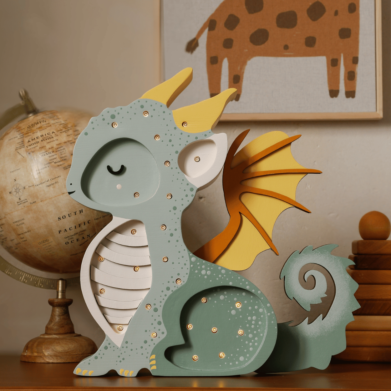 Little Lights Baby Dragon Lampe – Jägergrün