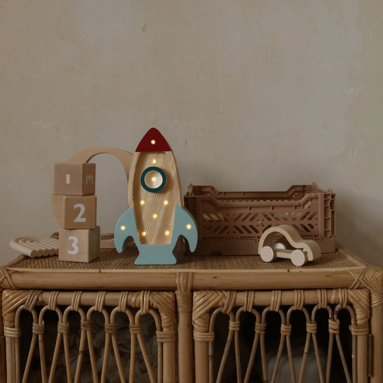 Little Lights Raket Mini Lamp – Hout