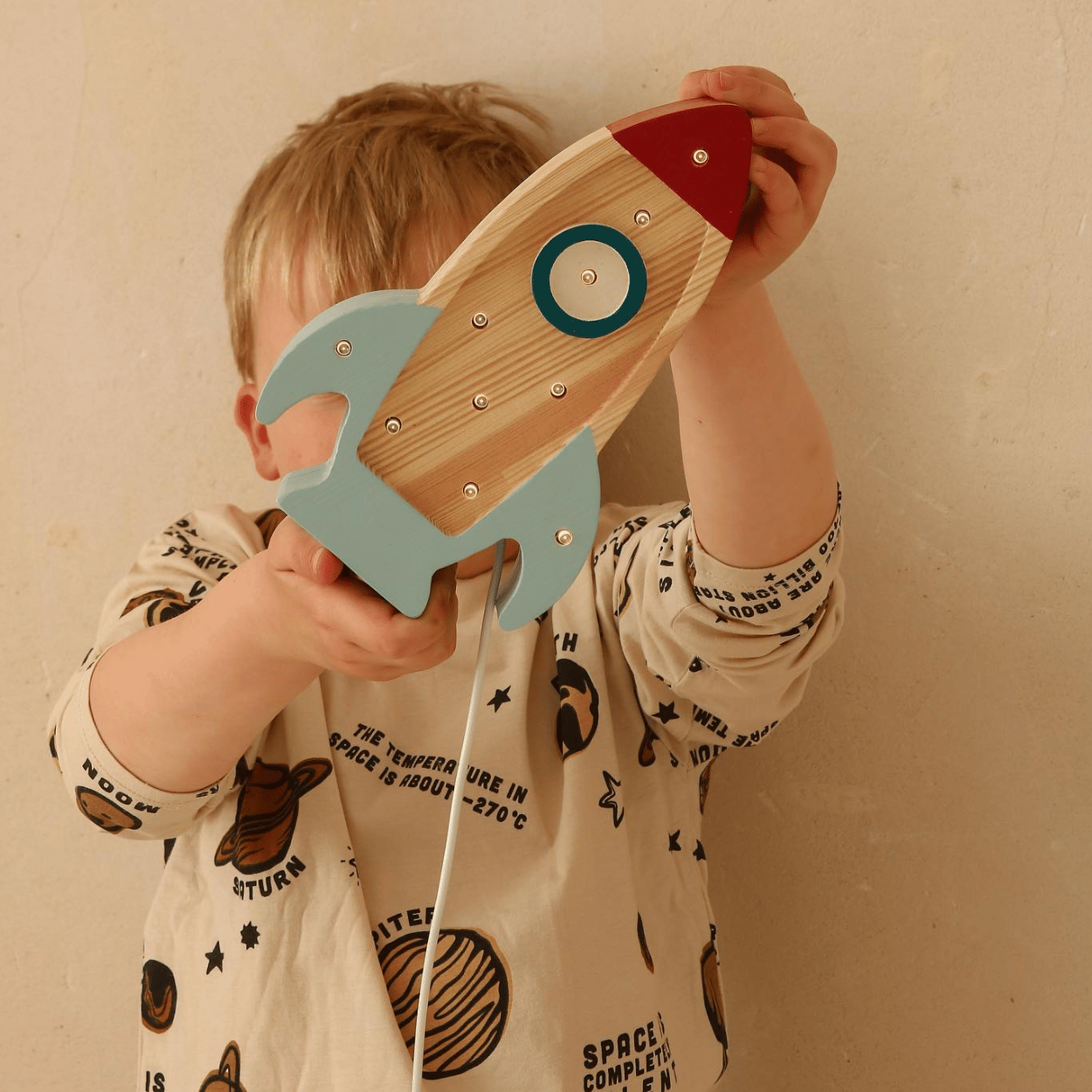 Little Lights Raket Mini Lamp – Hout