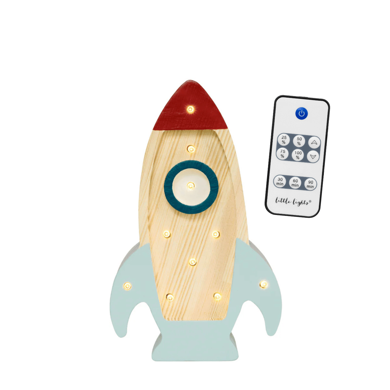 Little Lights Raket Mini Lamp – Hout