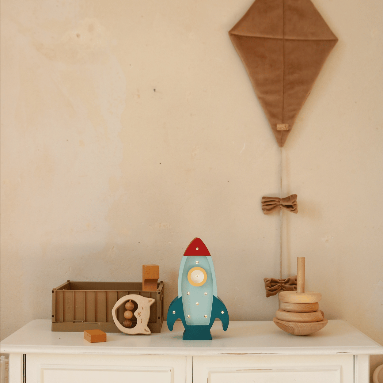 Little Lights Rocket Minilampe – Retro Blau