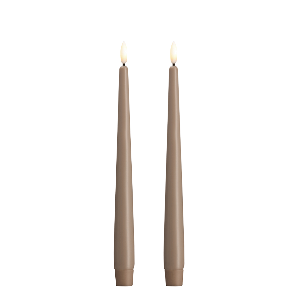Moods & More LED dinerkaarsen Silk Sand – 2 stuks – 2,3x25 cm